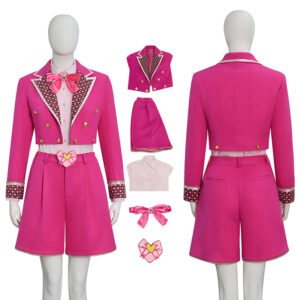 Descendants Wicked Wonderland Pink Hearts Cosplay Costume Halloween Fancy Suit