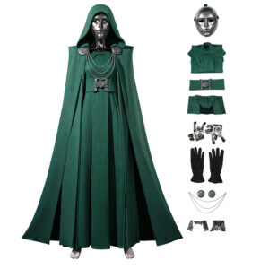 Avengers Doomsday Latverian Witch Cosplay Costume Female Halloween Green Suit