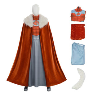 Invincible Season 4 Thragg Cosplay Costume Orange Cape With Fur Collar