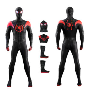 Spider-Man Into the Spider-Verse Miles Morales Cosplay Costume Halloween Jumpsuit