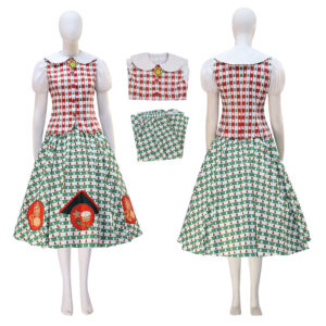 Women's Betty Lou Who Christmas Dress Cosplay Costume Christmas Suit