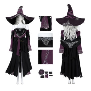 Deluxe Elden Ring Nightreign Recluse Cosplay Costume Purple Suit Halloween