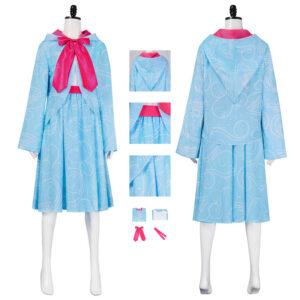 Fairy Godmother Cosplay Costume Sleeveless Shirt Dress with Cape Halloween Suit