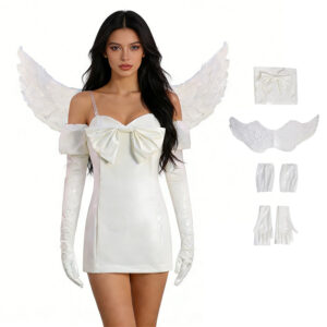 Alien Stage Sua Cosplay Costume White Outfit With Wing