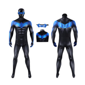 Comic Nightwing Dick Grayson Cosplay Costume Blue Dick Jumpsuit