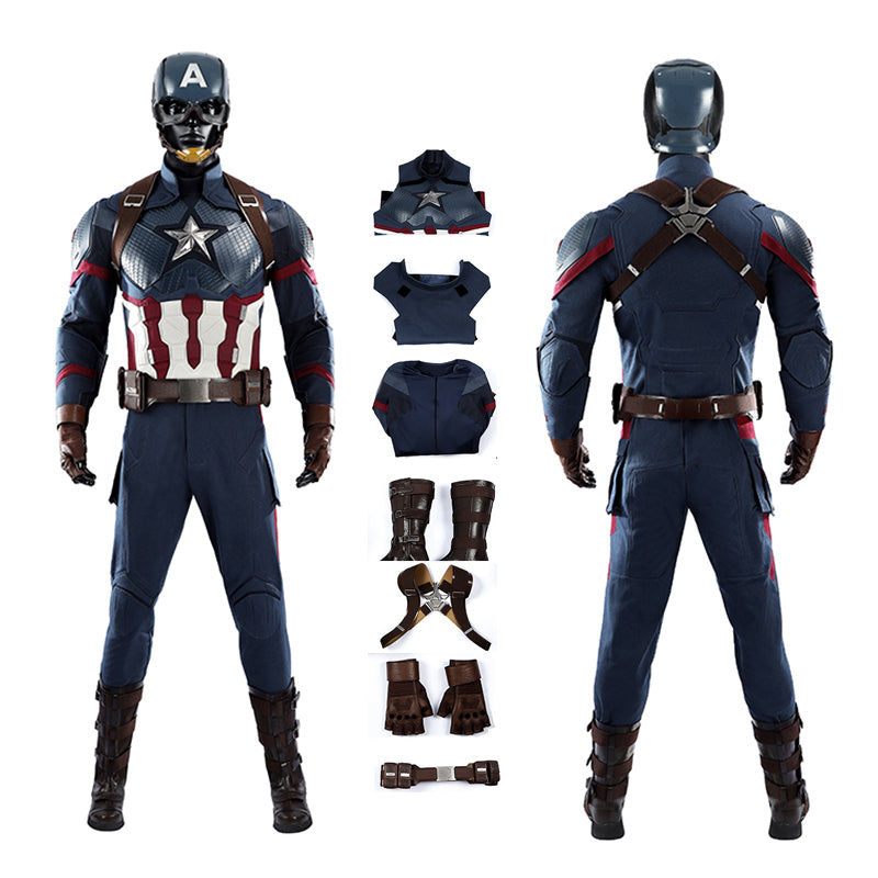 Captain America Cosplay Costume Avengers Endgame Halloween Outfit