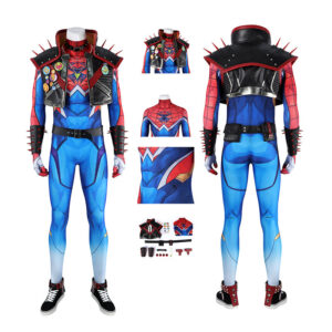 Marvel Rivals Spider Punk Cosplay Costume Superhero Halloween Outfit