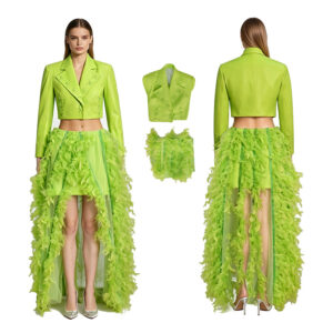 The Lizzie McGuire Movie Isabella Parigi Cosplay Costume Green Halloween Suit