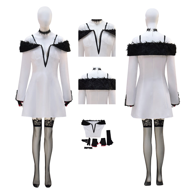 Lili Tekken 8 Cosplay Costume White Halloween Suit