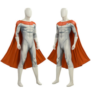 Invincible Season 4 Nolan Grayson Omni-Man Cosplay Costume Bodysuit with Cape