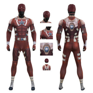 Thunderbolts Red Guardian Cosplay Costume Halloween Jumpsuit Outfit