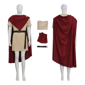 The Odyssey Odysseus Cosplay Costume Ancient Greek Warrior Halloween Red Outfit