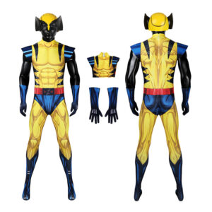 X Men 97 Wolverine Cosplay Costume Printed Spandex Halloween Outfit