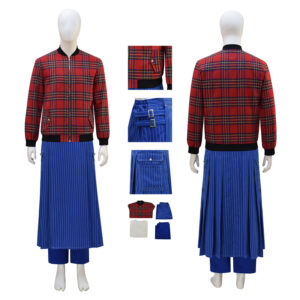 15th Doctor Ncuti Gatwa 2025 New Season Cosplay Costume Doctor Who Red Plaid Set
