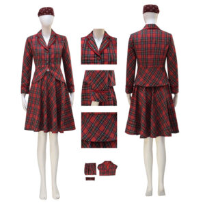 Women's Vintage Dress Christmas Holiday Bethany Aunt Red Christmas Suit