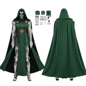 Doctor Doom Female's Cosplay Costume With Mask Dr. Victor von Doom Outfit