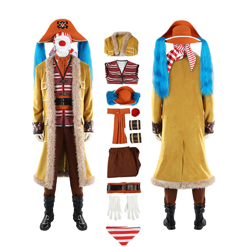 One Piece Buggy Cosplay Costume Buggy Outfit Carnival Halloween Suit