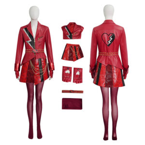 Descendants The Rise of Red Cosplay Costume Red Leather Suit