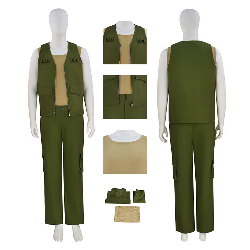 28 years later Dr. Ian Kelson Cosplay Costume Distressed Medical Green Outfit