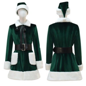 Last Christmas Christmas Green Santa Cosplay Costume Christmas Dress Outfit