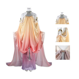 Star Wars 2 Attack of the Clones Padme Cosplay Costume Lake Dress Halloween Outfit