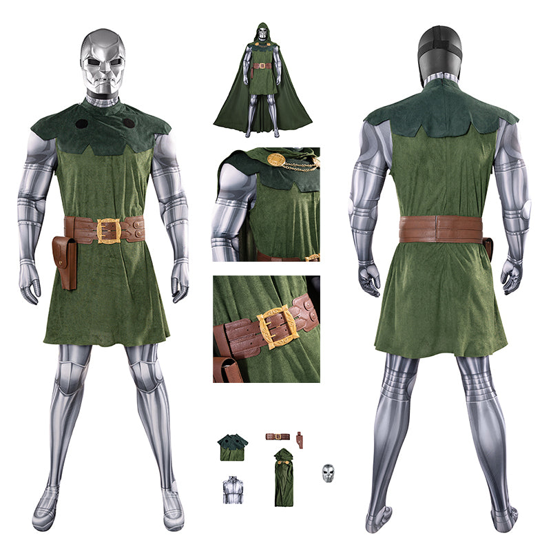 Doctor Doom Cosplay Costume Classic Dr. Doom Comic Halloween Suit