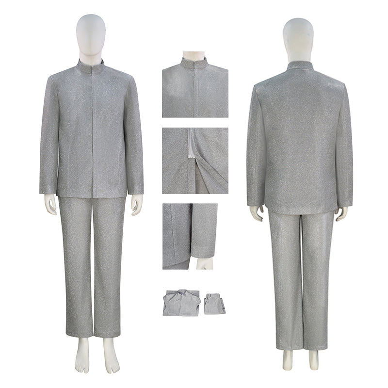 Austin Powers: International Man of Mystery Dr. Evil Cosplay Costume Silver Outfit