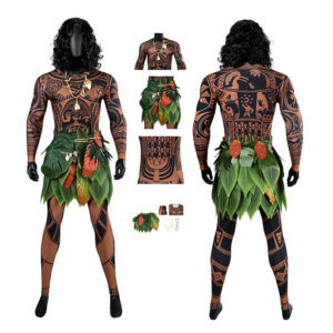 Moana 2 Maui Cosplay Costume Movie Halloween Outfits Adult