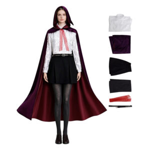 Hexed Billie Cosplay Costume Velvet Hooded Cloak Witch Series Clothing
