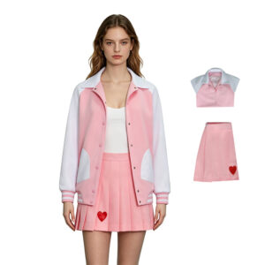 Legally Blonde Elle Woods Replica Cosplay Costume Baseball Jacket Halloween Suit