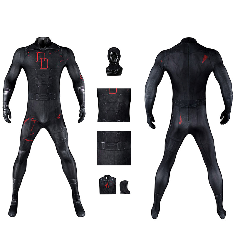 Daredevil: Born Again Season 2 Matt Murdock Cosplay Costume Black Jumpsuit