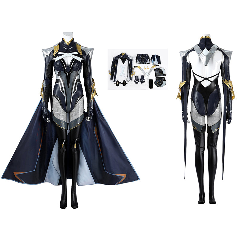 Deluxe Marvel Rival Storm Cosplay Costume Black Halloween Outfit
