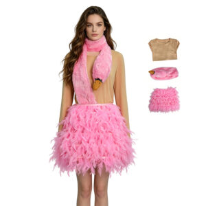 White Chicks Pink Flamingo Cosplay Costume Halloween Party Suit
