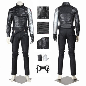 Captain America The Winter Soldier James Buchanan Bucky Barnes Cosplay Costume