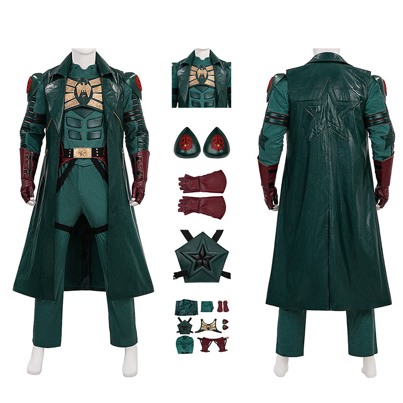 Vought Rising Soldier Boy Cosplay Costume Hardcore Halloween Green Suit