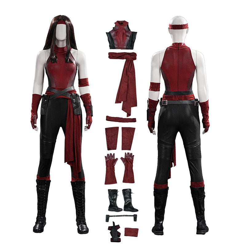 Elektra Cosplay Costume Daredevil Born Again Season 3 Women's Halloween Outfit