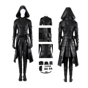 Thunderbolts Ava Starr Ghost Cosplay Costume Black Leather Halloween Outfit