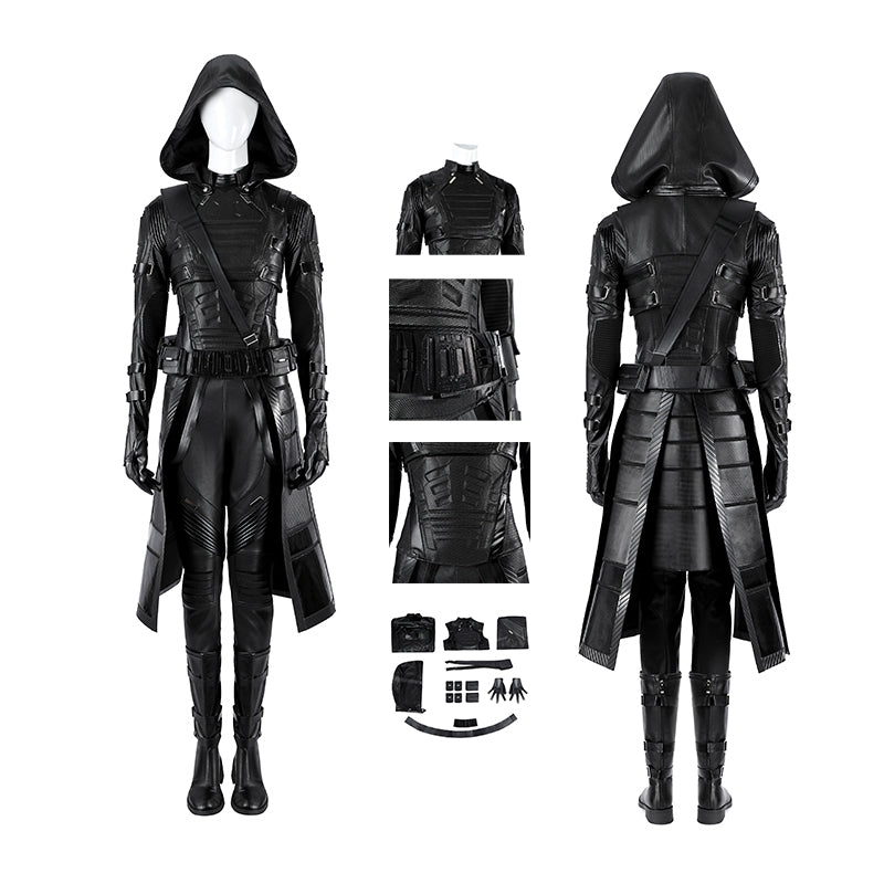 Thunderbolts Ava Starr Ghost Cosplay Costume Black Leather Halloween Outfit