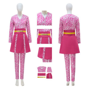 Glee Sue Sylvester Cosplay Costume Super Bass Pink Halloween Suit