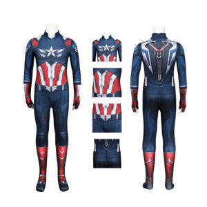 Kids Captain America Brave New World Sam Wilson Cosplay Costume Halloween Suit