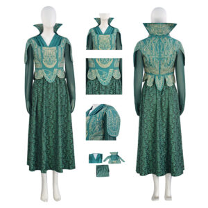 Wicked For Good Madame Morrible Cosplay Costume Halloween Green Party Suit