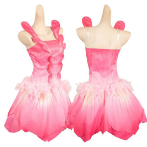 Wicked Glinda Oz Ball Gown Pink Dress Cosplay Costume Halloween Outfit