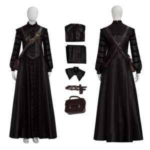 1666: Amsterdam Noa Cosplay Costume Black Long Dress with Accessories