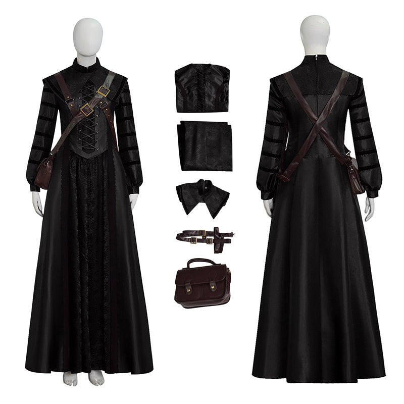 1666: Amsterdam Noa Cosplay Costume Black Long Dress with Accessories