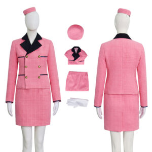 Julia Fox Jackie Kennedy Pink Suit Replica Costume for Halloween Outfit