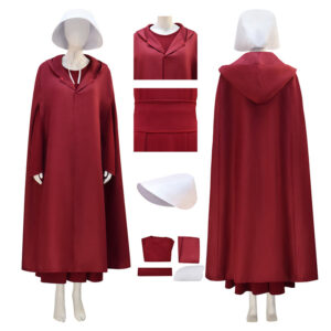 The Handmaid's Tale Hooded Cape Cosplay Costume Halloween Outfit