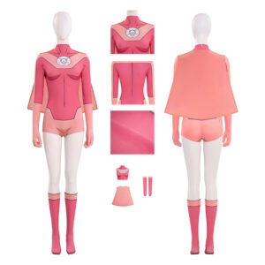 Invincible Atom Eve Cosplay Costume Halloween Pink Jumpsuit