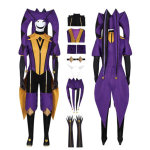 The Freak Circus Jester Cosplay Costume Jester Purple Halloween Party Suit
