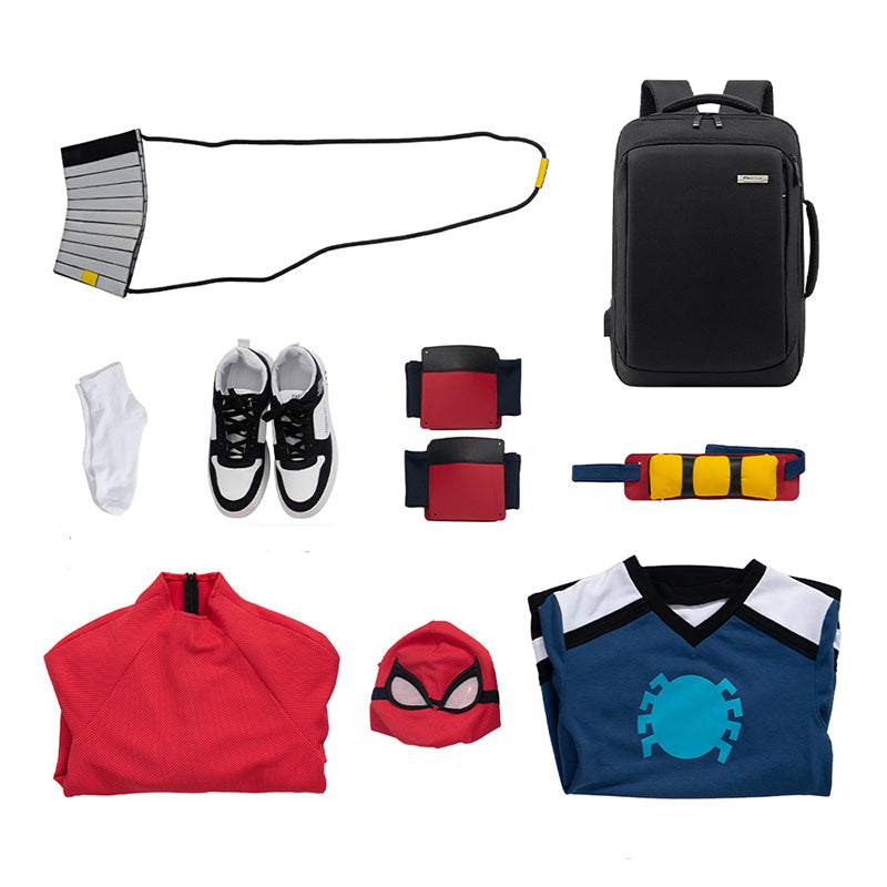 Spider-Man: Freshman Year Cosplay Costume Spiderman Peter Parker Halloween Suit With Shoes Bag - Image 23
