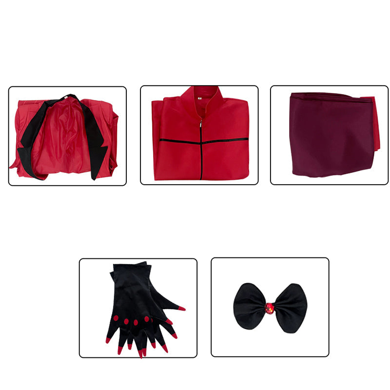 Hazbin Hotel Alastor Cosplay Outfit Alastor Red Wig Halloween Carvinal Suit - Image 7